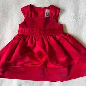 Carter's - 6 mo - Dress - Red Satin/Velvet